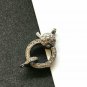 Pave Diamond Lobster Clasps 3Pc 925 Silver Necklace Jewelry Findings Wholesale.