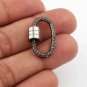 Pave Diamond Carabiner Lock 925 Silver Diamond Lock Additional Jewelry Findings.