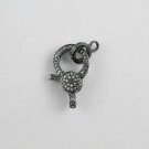 Pave Diamond Lobster Claw Clasps 925 Silver Diamond Additional Findings NS4.