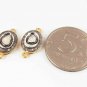 Double Bail Connector Rosecut Diamond Oval Connector 925 Silver Diamond Findings