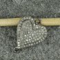 Pave Diamond Heart Jewelry Connector 925 Silver Diamond Necklace Connector Charm
