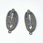 Pave Diamond Arrow Jewelry Connector 925 Silver Diamond Necklace Connector Charm