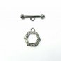 Pave Diamond Toggle Clasp Lock 925 Silver Diamond Jewelry Findings Toggle Lock.