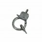 Pave Diamond Lobster Claw Clasps 925 Silver Diamond Findings Lobster Clasp.