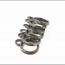 Pave Diamond Lobster Ring Jump Rings 925 Silver Diamond Findings Splits Rings.