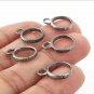 Pave Diamond Lobster Ring Jump Rings 925 Silver Diamond Findings Splits Rings.