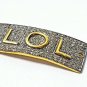 Pave Diamond Bracelet Connector 925 Silver Diamond LOL Pendant Connector Finding