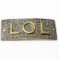 Pave Diamond Bracelet Connector 925 Silver Diamond LOL Pendant Connector Finding