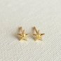 Tiny Star Earrings 14k Solid Gold Minimalist Gold Piercing Earring Star Ear Stud