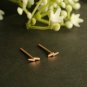 Lightening Bolt Ear Piercing 14k Solid Gold Mini Bar Nose Ear Piercing Jewelry.