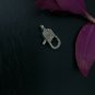 Pave Diamond Clasps Findings Sterling Silver White Gold Plated Chain Accessory.