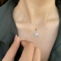 Diamond Star Necklace 14k Solid Gold Celestial Necklace Gold Xmas Women Present.