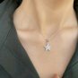 Diamond Star Necklace 14k Solid Gold Celestial Necklace Gold Xmas Women Present.