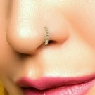 Genuine Diamond Hoop Nose Ring 14k Solid Gold Women Diamond Christmas Present. Genuine Diamond Hoop Nose Ring 14k Solid Gold Women Diamond Christmas Present.