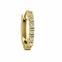 Genuine Diamond Hoop Nose Ring 14k Solid Gold Women Diamond Christmas Present.