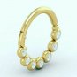 Septum Diamond Nose Ring 14k Solid Gold Genuine Diamond Women Christmas Gift.