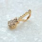 14k Yellow Gold Pave Diamond Guitar Charm Pendant Music Lover Pendant Charm.