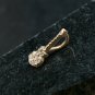 14k Yellow Gold Pave Diamond Guitar Charm Pendant Music Lover Pendant Charm.