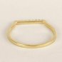14k Solid Gold Tiny Round Tsavorite Half Eternity Ring Handmade Stacking Band N7