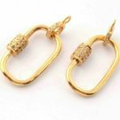 Pave Diamond Carabiner Oval Lock 925 Silver Screw Carabiner Lock Findings P78. Pave Diamond Carabiner Oval Lock 925 Silver Screw Carabiner Lock Findings P78.