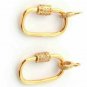 Pave Diamond Carabiner Oval Lock 925 Silver Screw Carabiner Lock Findings P78.