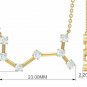 Diamond Scorpio Constellation Necklace Scorpio Zodiac Necklace 14k Solid Gold N7