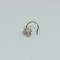 Diamond Nose Pin 14k Solid Gold Genuine Diamond Nose Ring Women Christmas Gift.