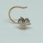 Diamond Nose Pin 14k Solid Gold Genuine Diamond Nose Ring Women Christmas Pin P9