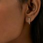 Floating Diamond Hoops Diamond Earring 14k Solid Gold Birthday Gift Diamond Gift