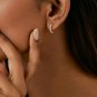 Floating Diamond Hoops Diamond Earring 14k Solid Gold Birthday Gift Diamond Gift