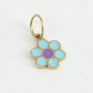 14k Solid Gold Flower Designer Enamel Handmade Flower Charm Pendant Christmas. 14k Solid Gold Flower Designer Enamel Handmade Flower Charm Pendant Christmas.