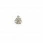 Diamond Hexagon Charm Connector 925 Silver Pave Diamond Small Charms Findings.