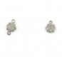 Diamond Hexagon Charm Connector 925 Silver Pave Diamond Small Charms Findings.
