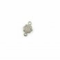 Diamond Hexagon Charm Connector 925 Silver Pave Diamond Small Charms Findings.