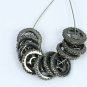 20Pc in lot Rondelle Spacers Pave Diamond Beads 925 Silver Bead Jewelry Finding