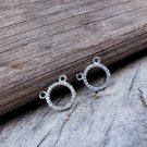 1Pc Pave Diamond Round Double Bail Pendant 925 Silver Charm Making Findings. 1Pc Pave Diamond Round Double Bail Pendant 925 Silver Charm Making Findings.