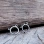 1Pc Pave Diamond Round Double Bail Pendant 925 Silver Charm Making Findings.