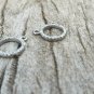 1Pc Pave Diamond Round Double Bail Pendant 925 Silver Charm Making Findings.