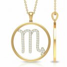 Scorpio Sign Necklace Zodiac Astrology Necklace 14k Solid Gold Scorpio Pendant. Scorpio Sign Necklace Zodiac Astrology Necklace 14k Solid Gold Scorpio Pendant.