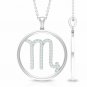 Scorpio Sign Necklace Zodiac Astrology Necklace 14k Solid Gold Scorpio Pendant.