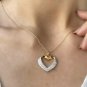 Diamond Love Pendant 14k Solid Gold Diamond Heart Pendant Xmas Women Present.