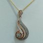 Diamond Flower Necklace 14k Solid Gold Women Birthday Gift Christmas Present.