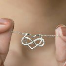 Infinity Heart Necklace Diamond Necklace Forever Love Necklace Girl Prefect Gift Infinity Heart Necklace Diamond Necklace Forever Love Necklace Girl Prefect Gift