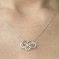 Infinity Heart Necklace Diamond Necklace Forever Love Necklace Girl Prefect Gift