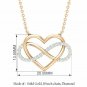 Infinity Heart Necklace Diamond Necklace Forever Love Necklace Girl Prefect Gift