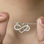 Infinity Heart Necklace Diamond Necklace Forever Love Necklace Girl Prefect Gift
