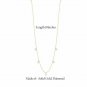 Diamond Necklace For Women Pear Shape Necklace Teardrop Necklace 14k Solid Gold.