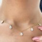 Diamond Necklace For Women Pear Shape Necklace Teardrop Necklace 14k Solid Gold.