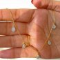 Diamond Necklace For Women Pear Shape Necklace Teardrop Necklace 14k Solid Gold.