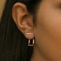 Frame Jacket Earring 14k Solid Gold Diamond Jacket Earring Anniversary Ear Studs